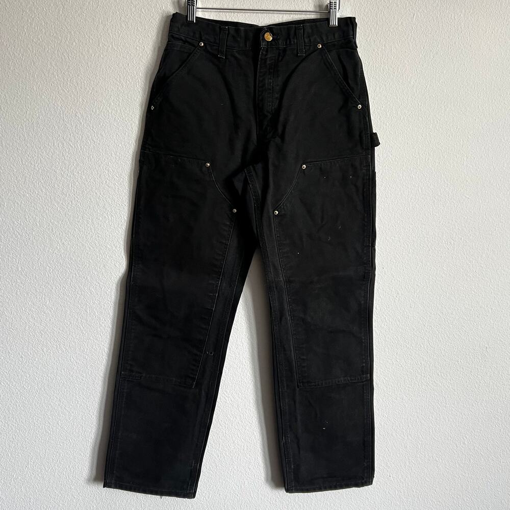 Carhartt B01 BLK black double knee work wear carpenter pants